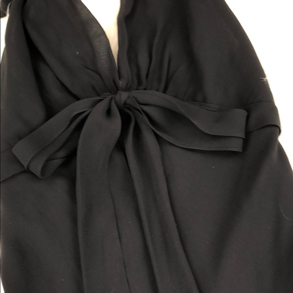 BCBG black silk hi low halter dress - Picture 2 of 8